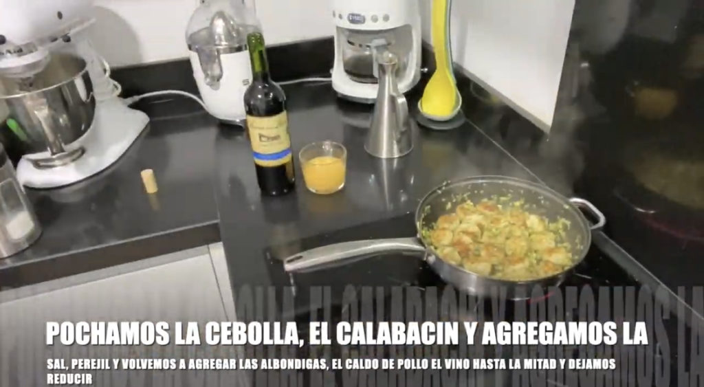 COCCION DE LAS ALBONDIGAS DE POLLO