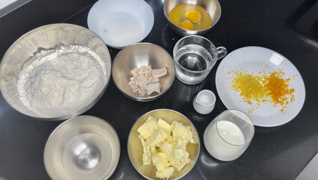 INGREDIENTES PARA EL ROSCÓN DE REYES